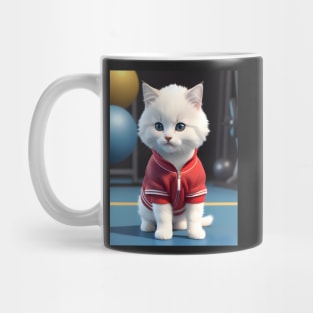 Cat in sportswear - Modern digital art Mug